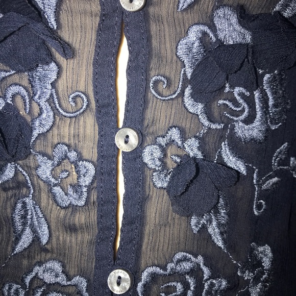 Sheer Blue Blouse - Picture 5 of 6